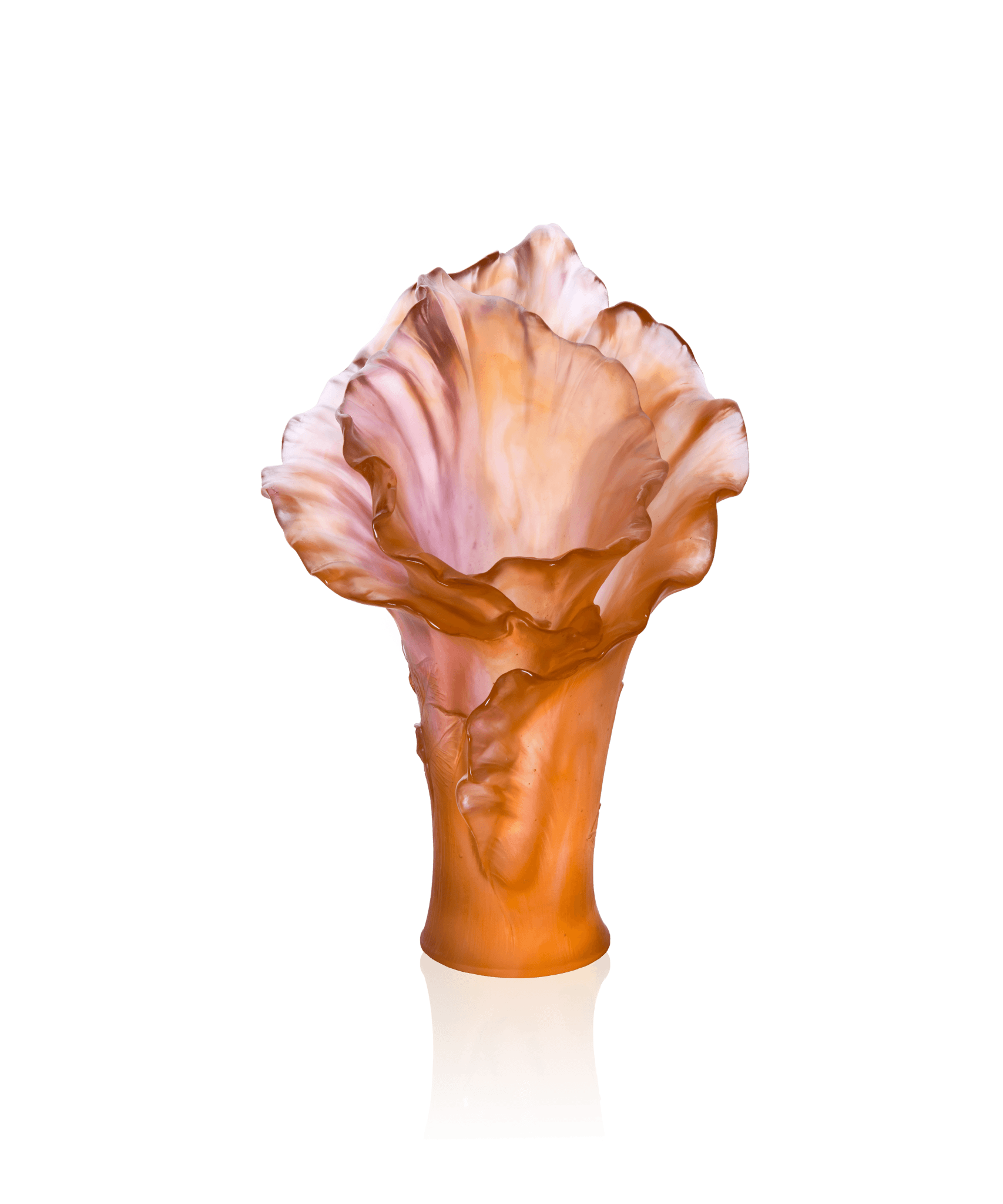 Daum Arum Large Vase — Amber pink