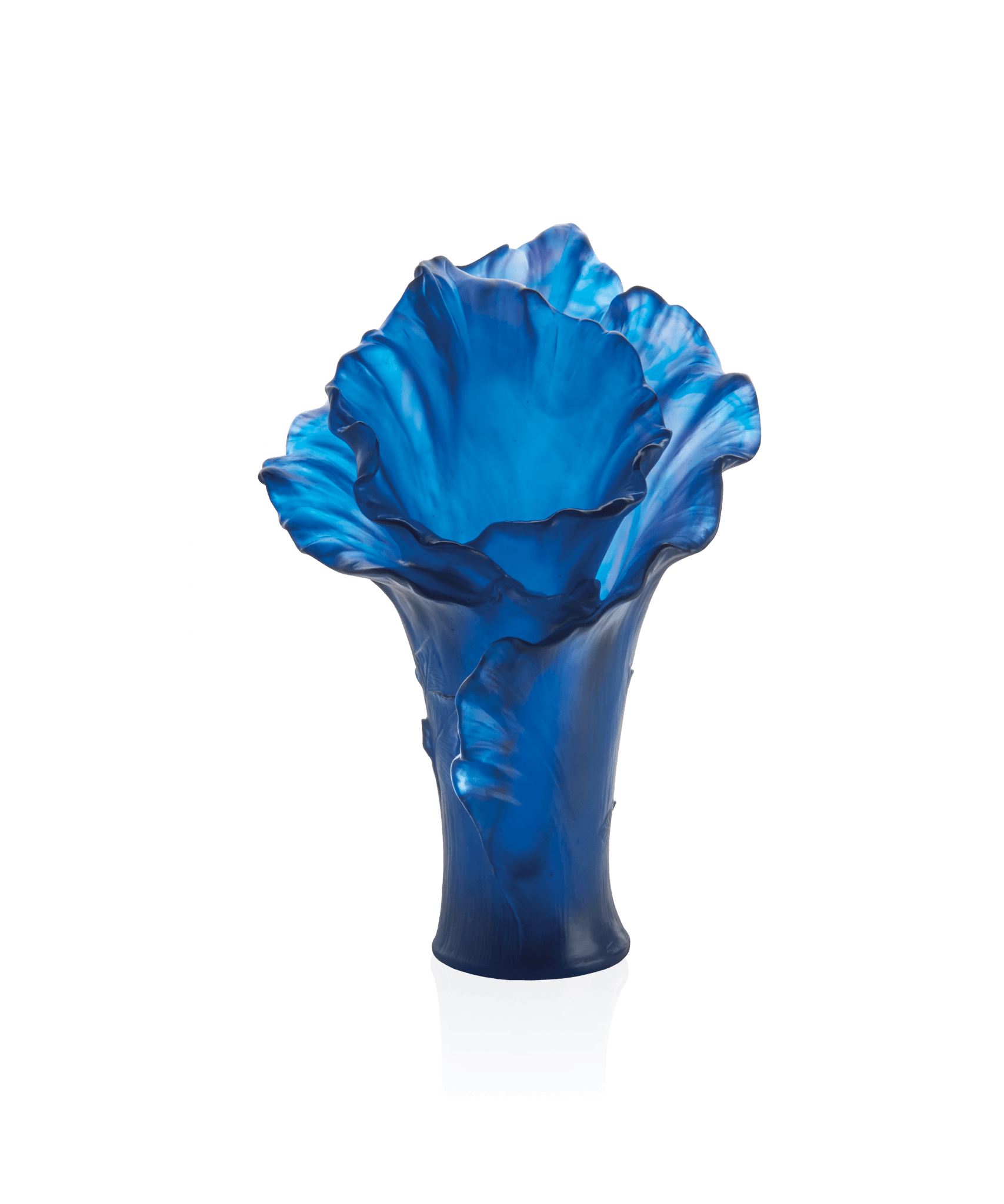 Daum Arum Large Vase — Midnight Blue