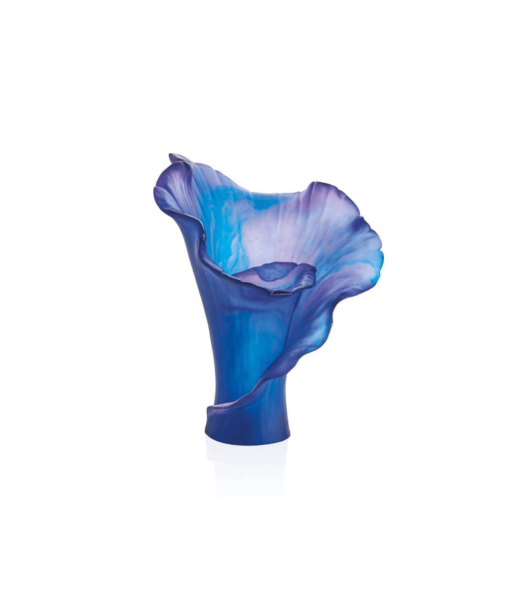Daum Arum Medium Vase — Midnight Blue