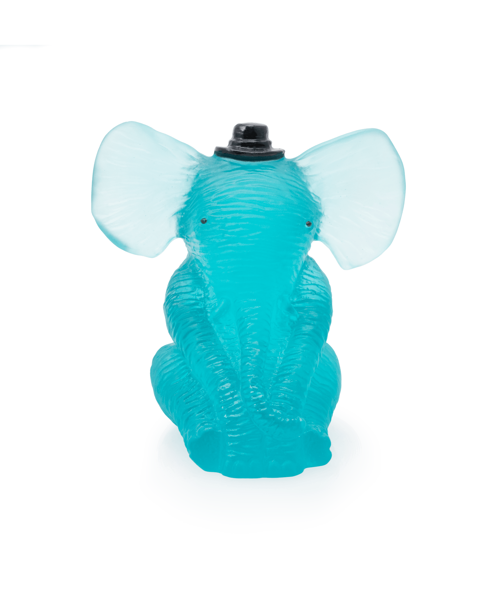 Daum Baby Elephant Sculpture — Turquoise