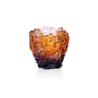 Daum Blooming Rock Medium Vase by Hubert Le Gall 125ex, handcrafted Daum crystal, front view