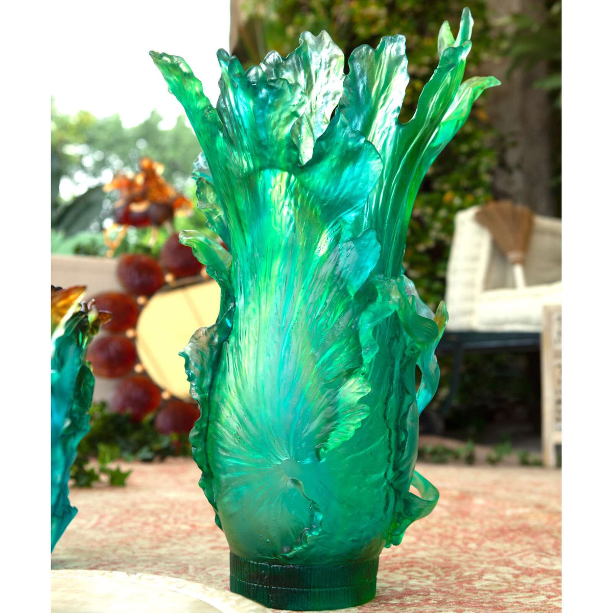 Daum Bornéo Tropical Magnum Vase By Emilio Robba 99ex, alternate view