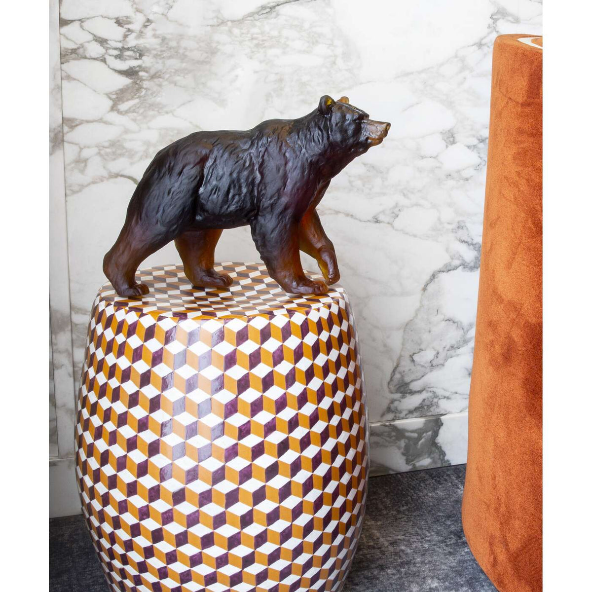 Daum Brown Bear 500ex Sculpture, alternate view