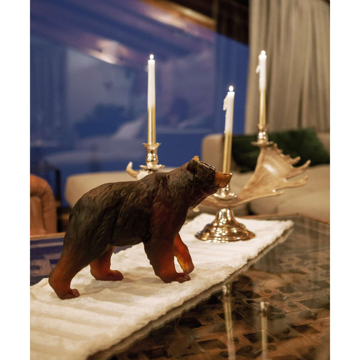 Daum Brown Bear 500ex Sculpture, alternate view