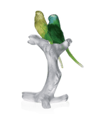 Daum Budgerigars Sculpture
