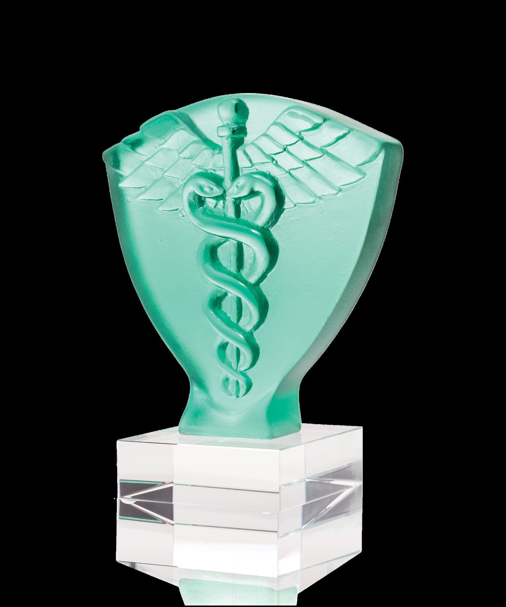 Daum Caducee Symbol Sculpture