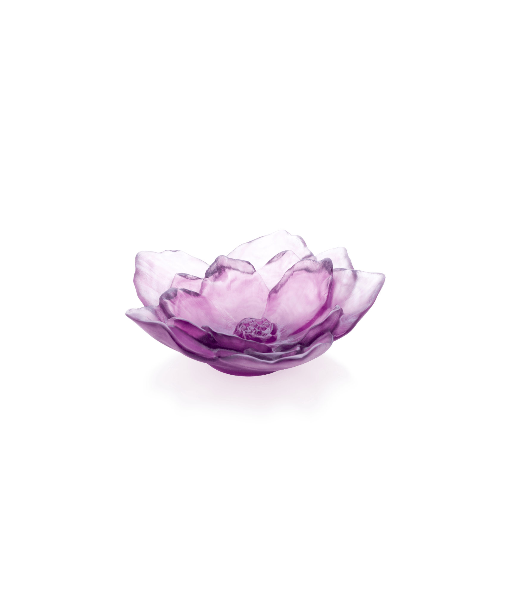 Daum Camelia Small Bowl Vase — Purple