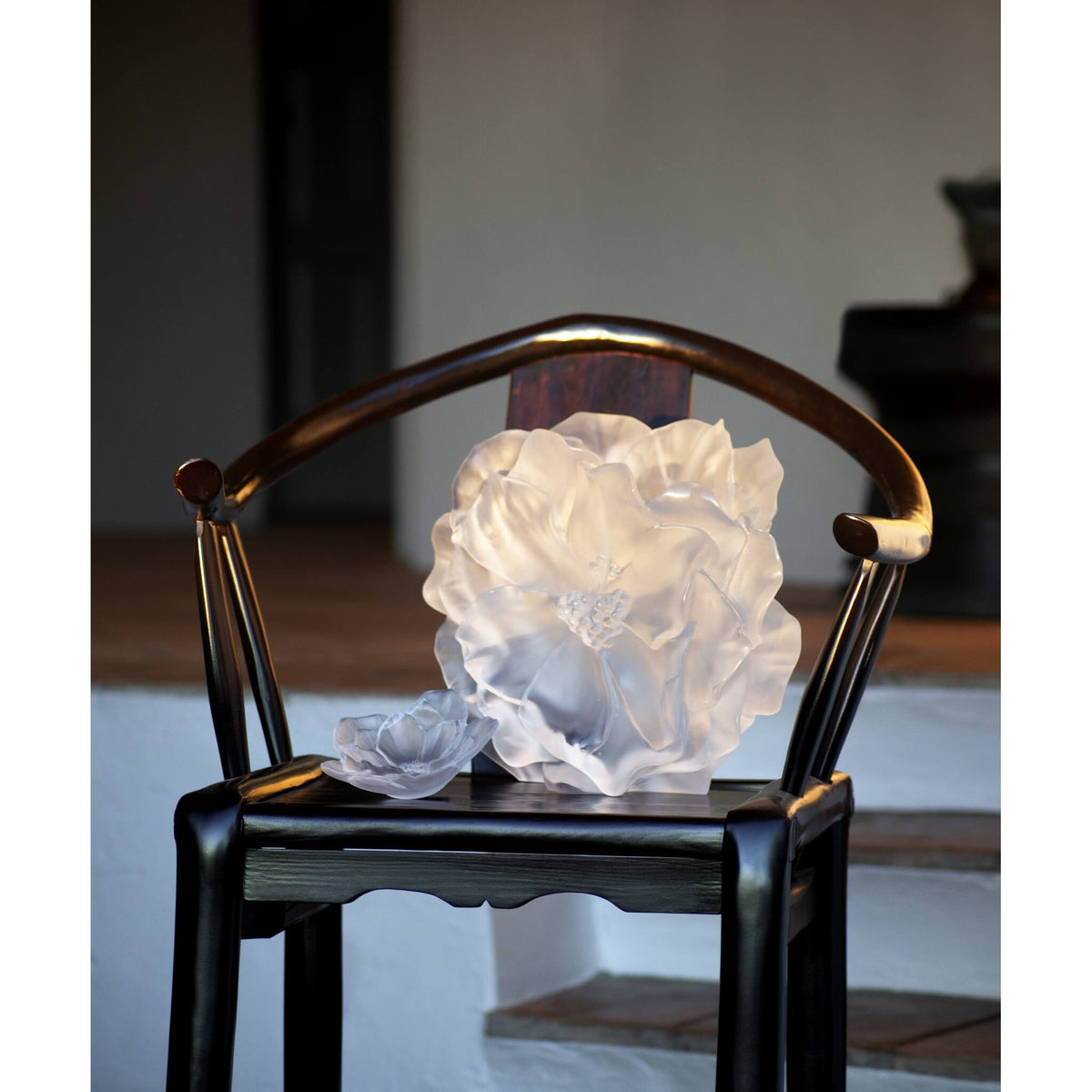 Daum Camelia Small Bowl Vase – White, alternate view