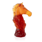 Daum Cavalcade Chess Knight 250ex Sculpture — Amber
