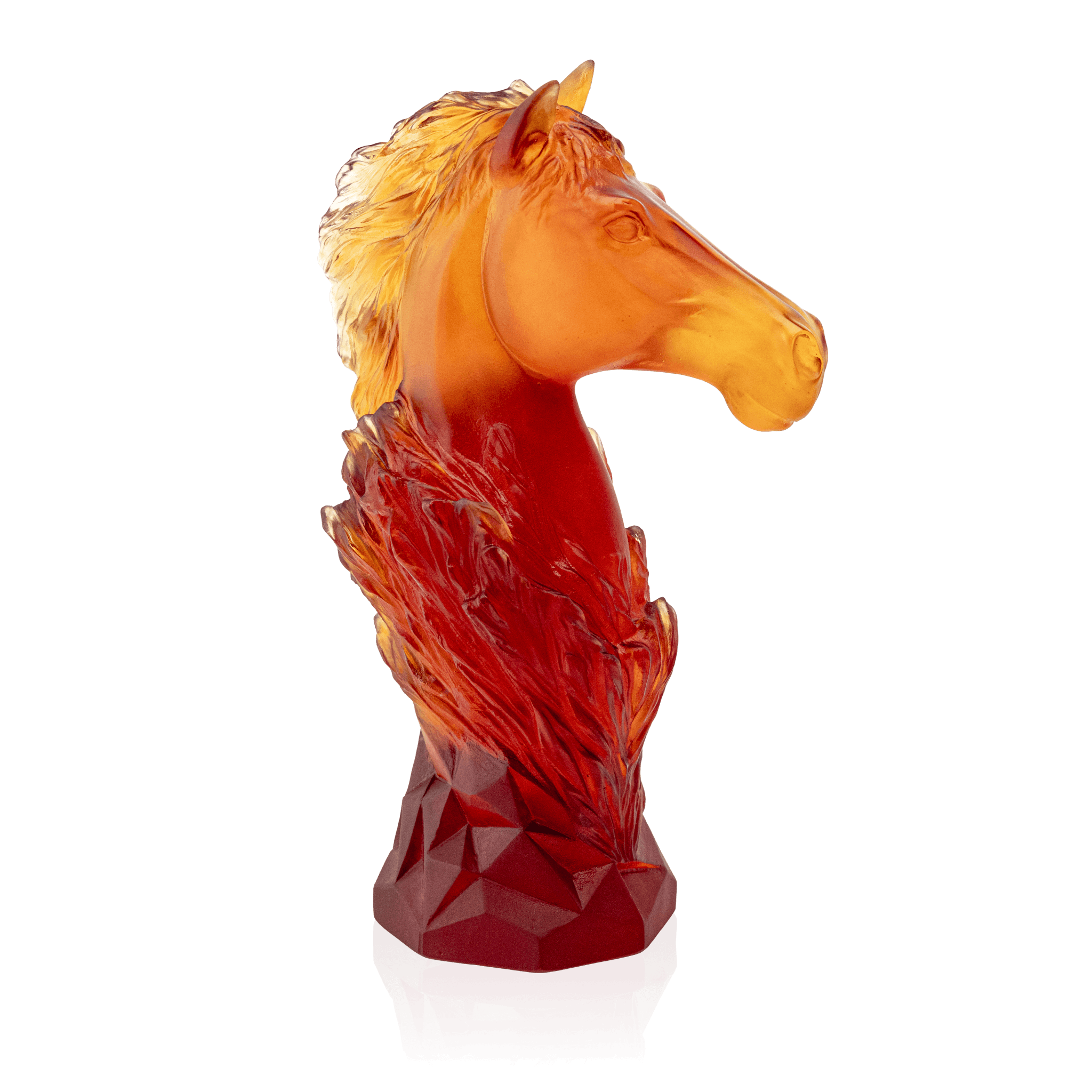 Daum Cavalcade Chess Knight 250ex Sculpture — Amber