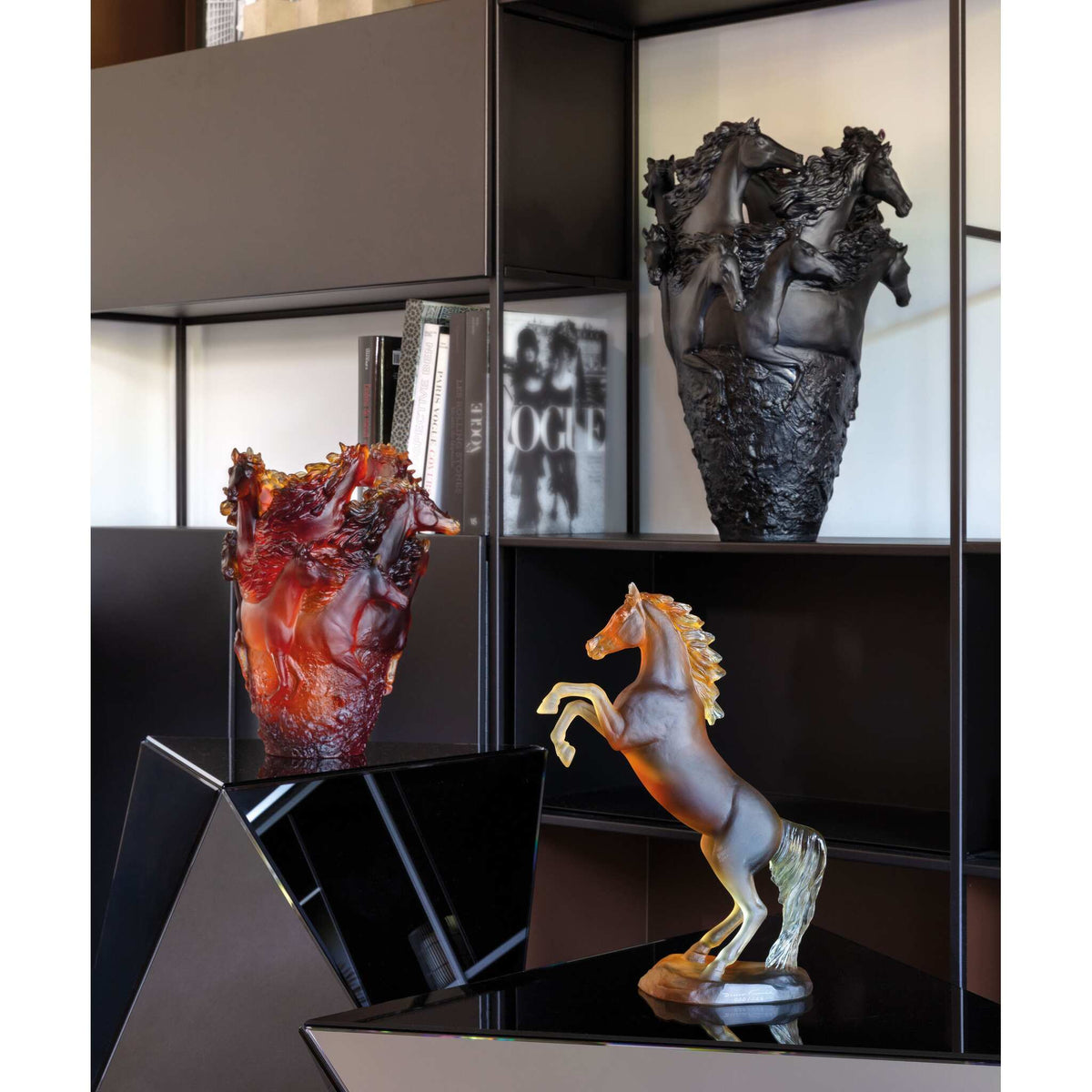 Daum Cavalcade Large Vase – Amber 500ex, alternate view