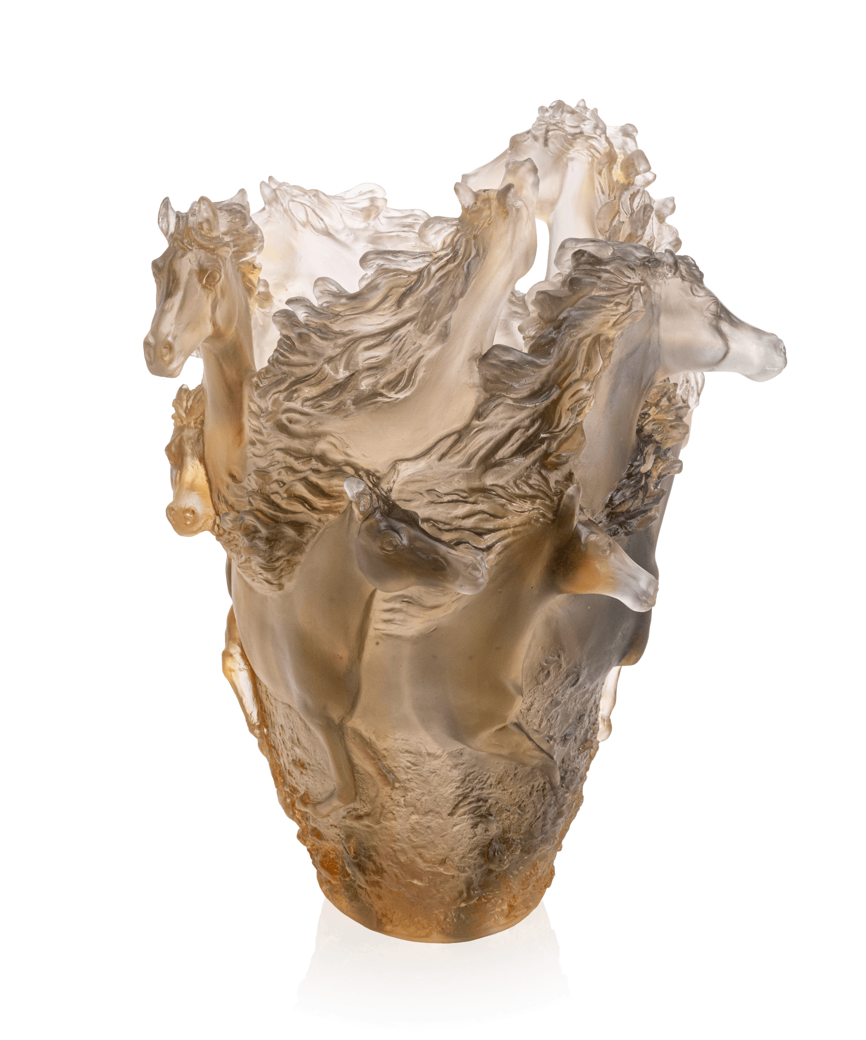 Daum Cavalcade Large Vase — Glazed brown 500ex