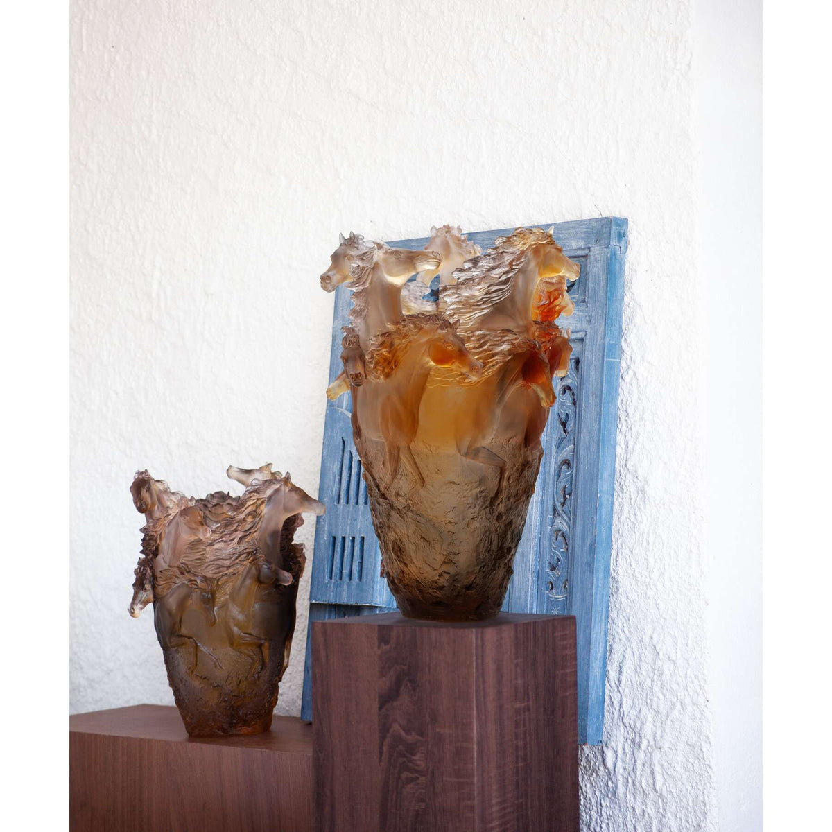 Daum Cavalcade Large Vase – Glazed brown 500ex, alternate view