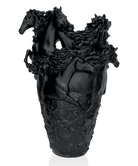Daum Cavalcade Magnum Vase — Black 175ex