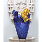 Daum Cavalcade Magnum Vase – Blue gold finish 25ex, alternate view