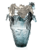 Daum Cavalcade Magnum Vase — Blue grey palladium finish 25ex