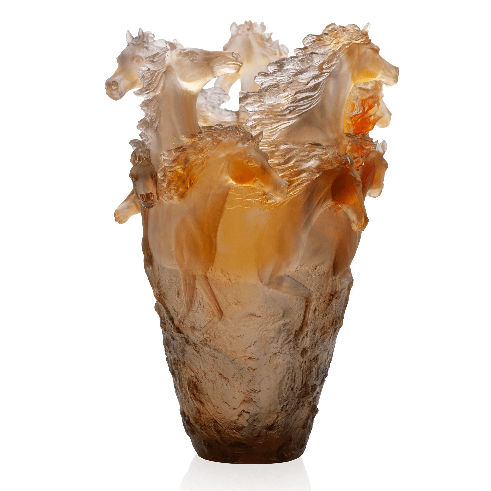 Daum Cavalcade Magnum Vase — Glazed brown 175ex