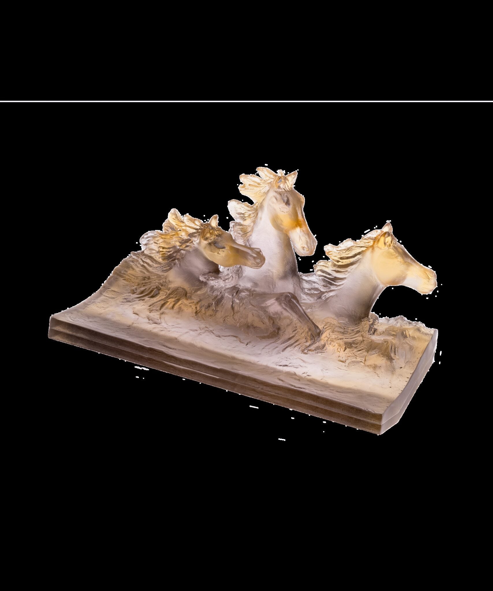 Daum Cavalcade Pencil Tray — Glazed brown