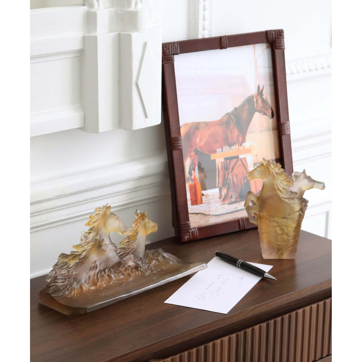 Daum Cavalcade Pencil Tray – Glazed brown, alternate view