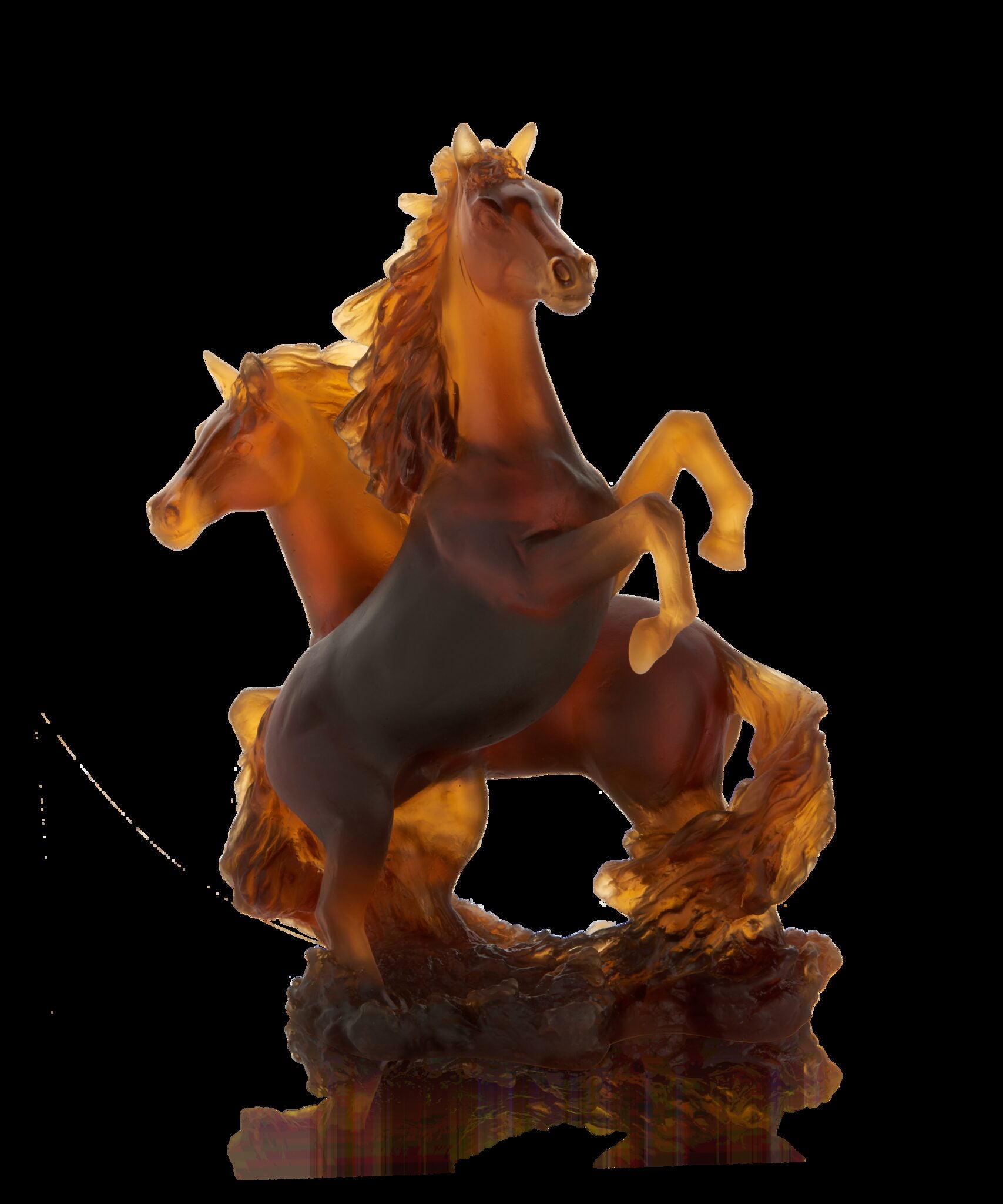Daum Cavalcade Two Horse Sculpture 500ex