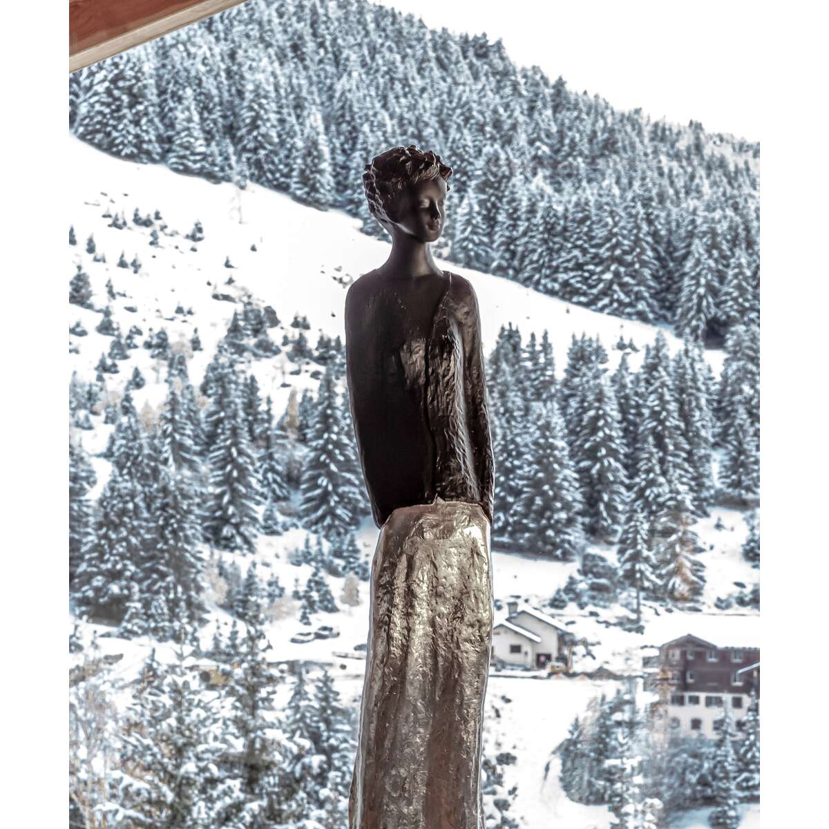 Daum Charlotte and By Jean Philippe Richard Sculpture – Black silver 75ex, alternate view