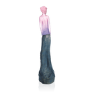 Daum Charlotte and By Jean Philippe Richard Sculpture — Blue pink 175ex