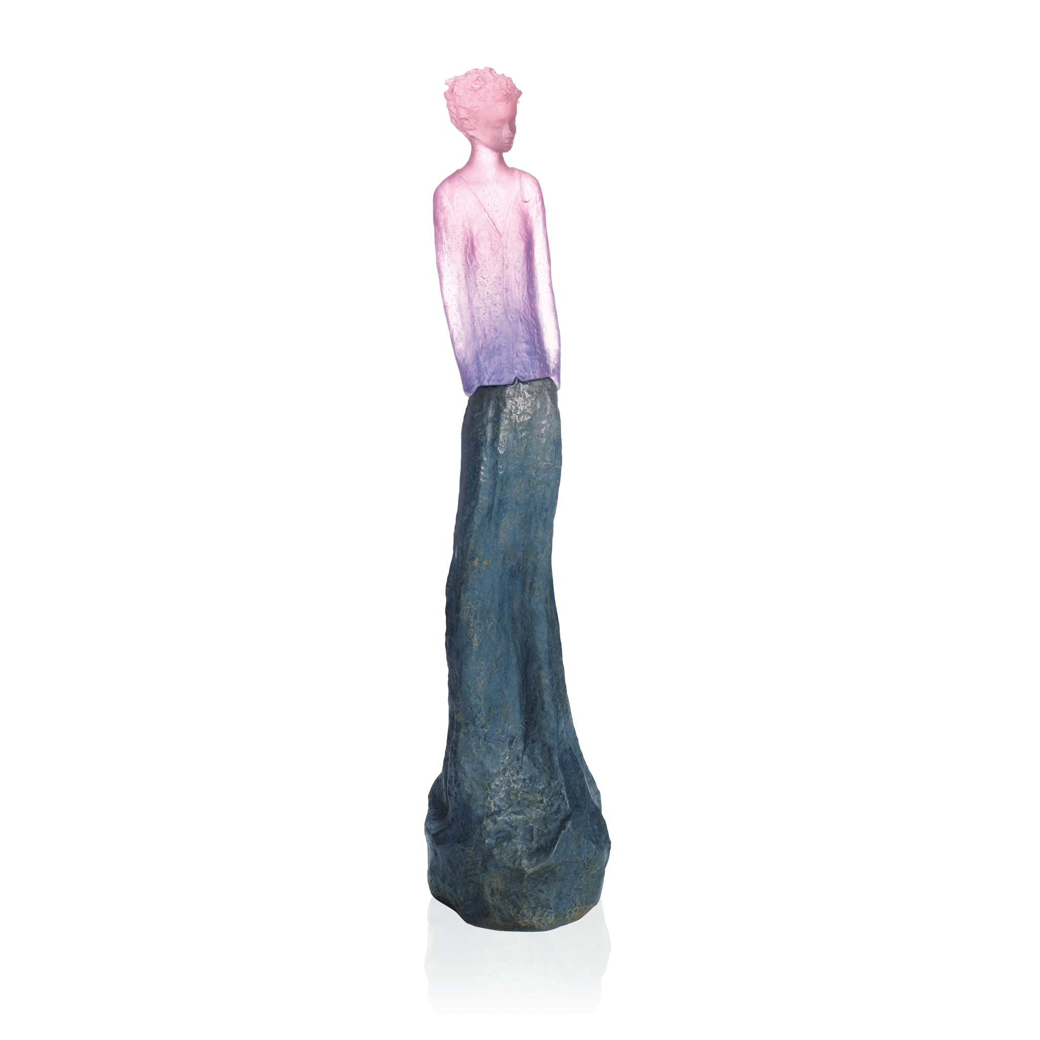 Daum Charlotte and By Jean Philippe Richard Sculpture — Blue pink 175ex