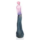 Daum Charlotte and By Jean Philippe Richard Sculpture – Blue pink 175ex, alternate view