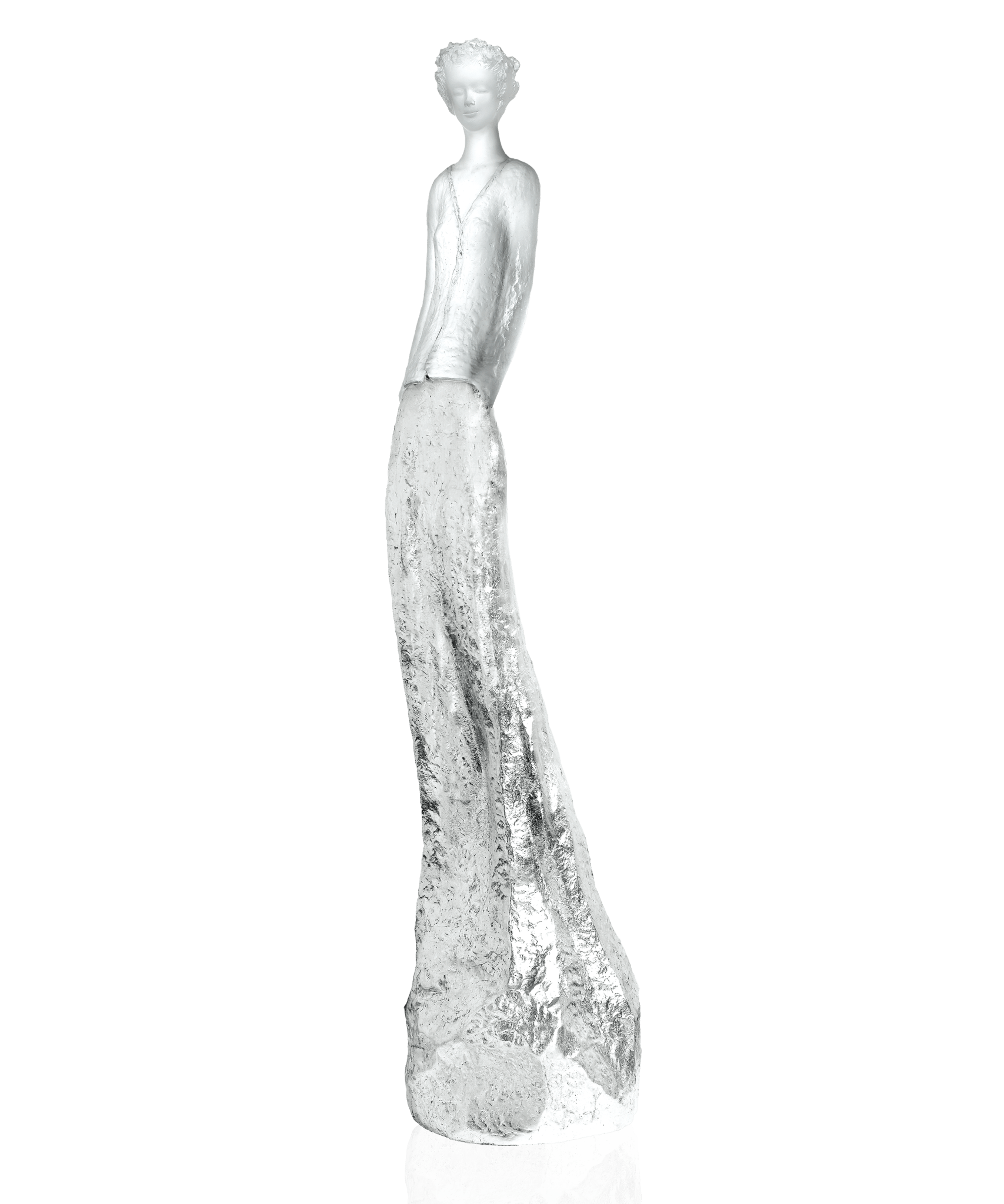 Daum Charlotte and By Jean Philippe Richard Sculpture — White silver 75ex