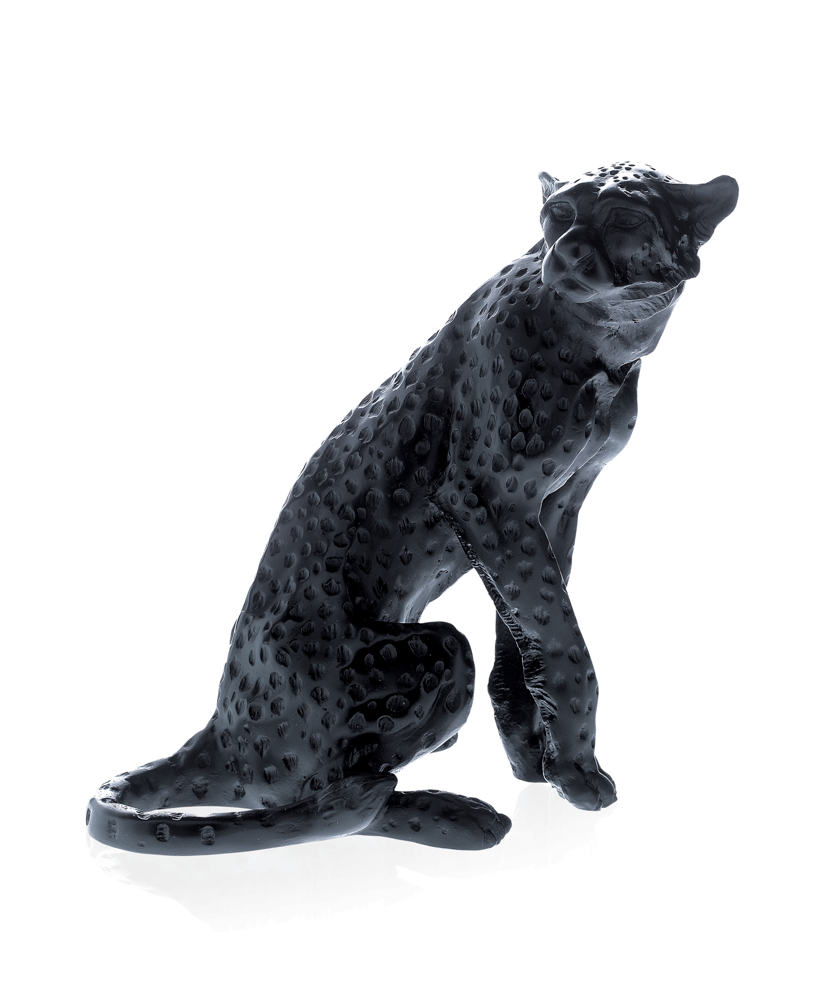 Daum Cheetah By Jean François Leroy 1000ex Sculpture — Black