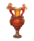Daum Chevaux Ailés Vase — Amber 50ex