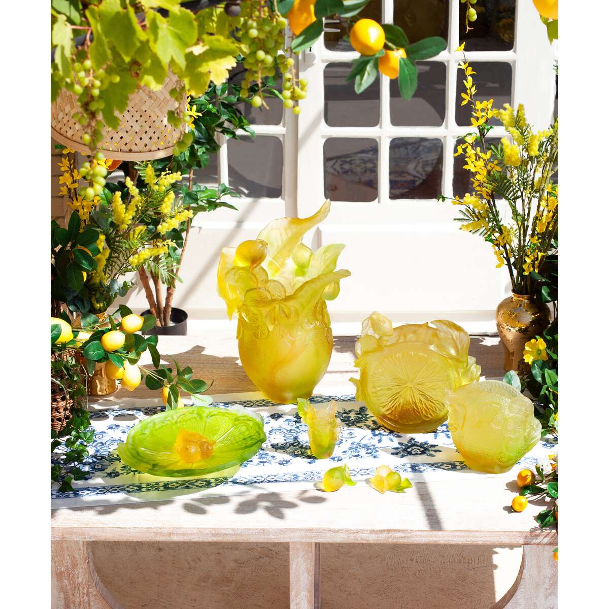 Daum Citrus Decorative Arrangement Sculpture, alternate view