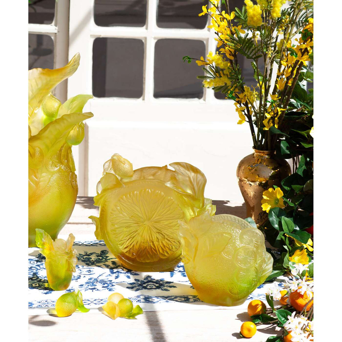 Daum Citrus Decorative Arrangement Sculpture, alternate view