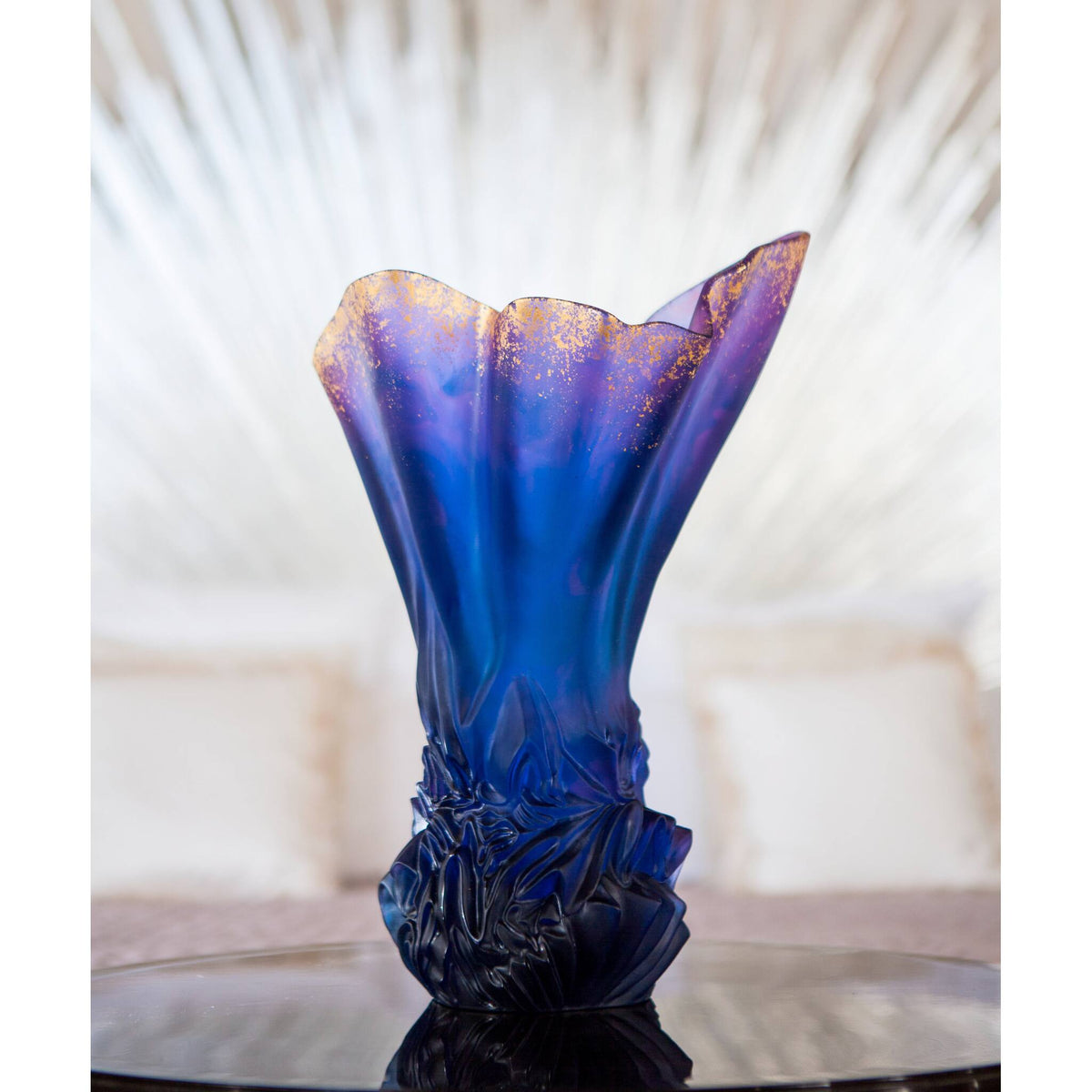 Daum Collection Croisière Large Vase – Midnight blue 99ex, alternate view