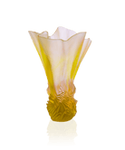 Daum Collection Croisière Large Vase — Pink and green
