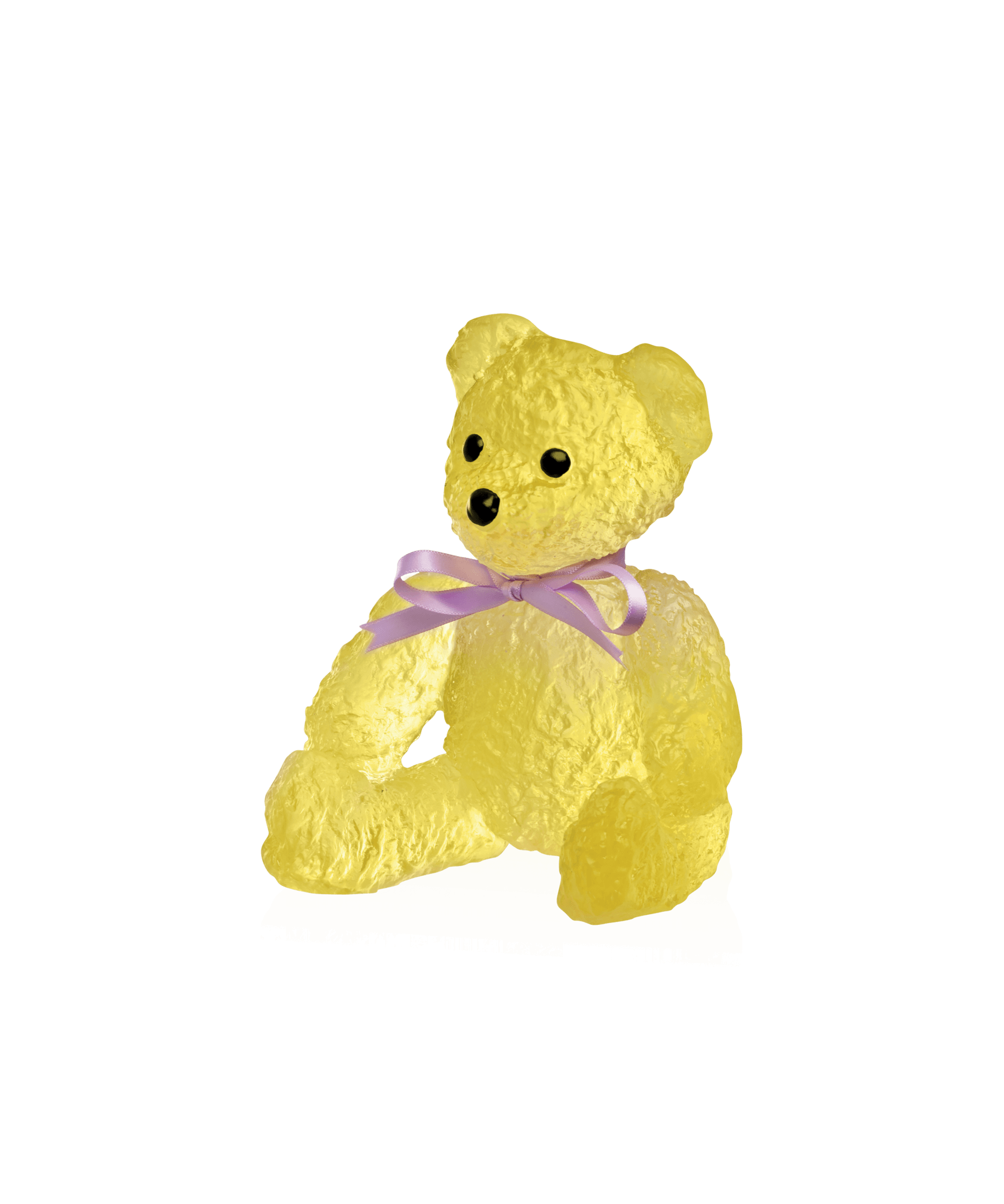 Daum Doudours By Serge Mansau 375ex Sculpture — Yellow