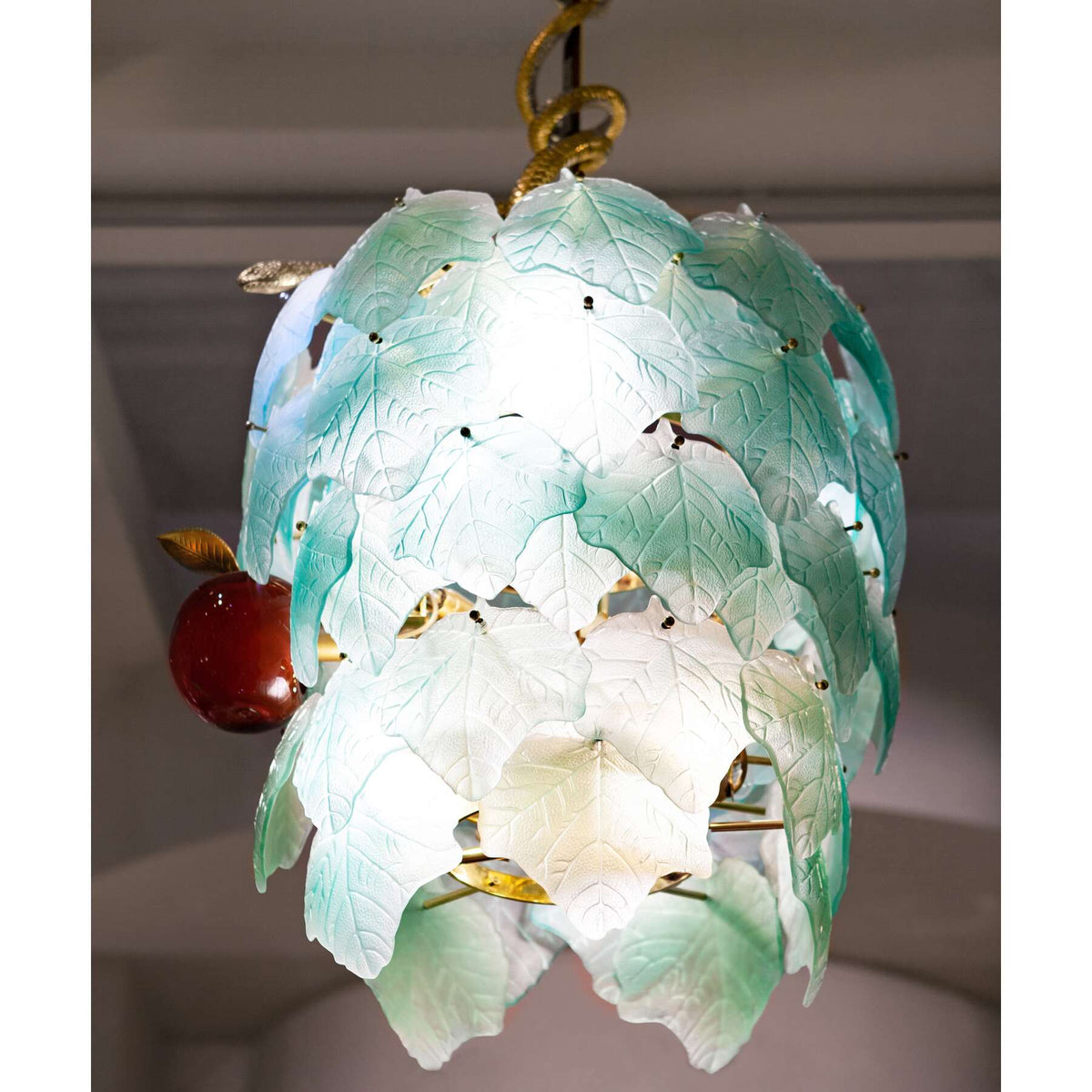 Daum Eden Chandelier Green By Martyn Lawrence Bullard Sculpture – Reptile 8ex, alternate view