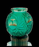 Daum Empreinte Large Vase Green, Gold Finish 75ex