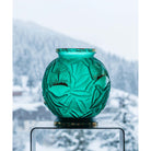 Daum Empreinte Large Vase Green, Gold Finish 75ex, alternate view