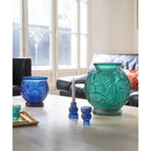 Daum Empreinte Medium Vase Blue 375ex, alternate view