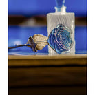 Daum Eternal Rose Sculpture – Blue, alternate view