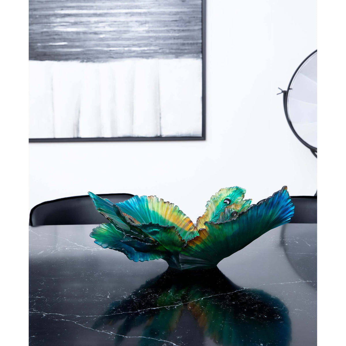 Daum Fleur De Paon Centerpiece Sculpture – 375ex, lifestyle view