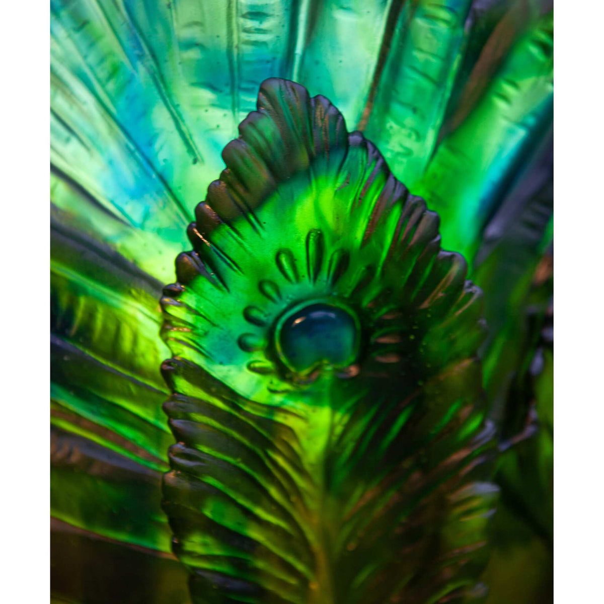Daum Fleur De Paon Magnum Vase – Exotique 25ex, alternate view