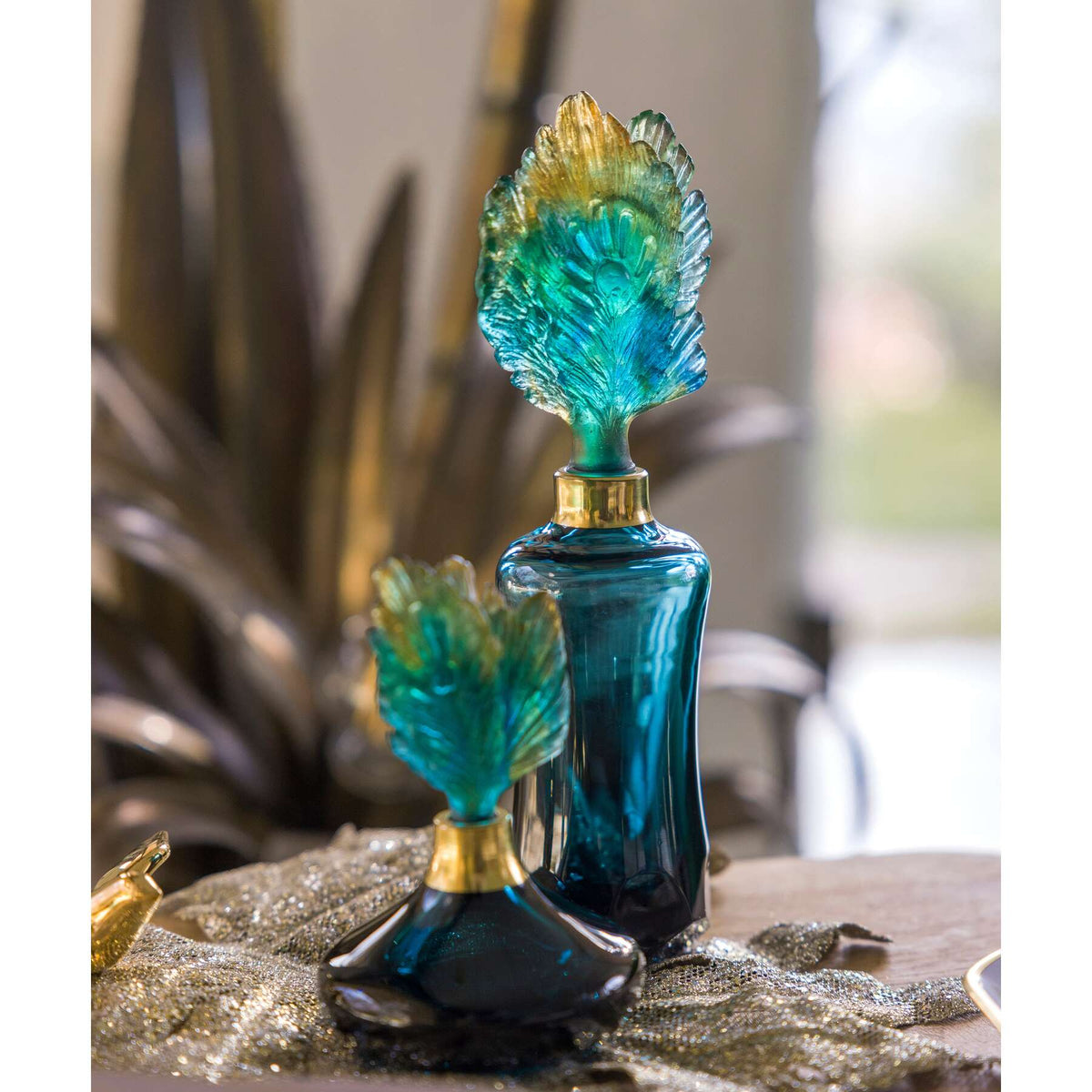Daum Fleur De Paon Perfume Bottle, alternate view