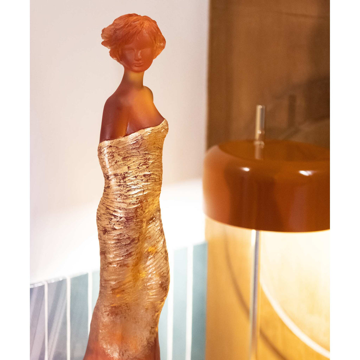 Daum Galatéa By Jean Philippe Richard Sculpture – Amber gold finish 75ex, alternate view