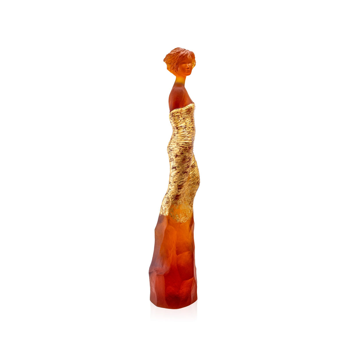 Daum Galatéa By Jean Philippe Richard Sculpture – Amber gold finish 75ex, alternate view