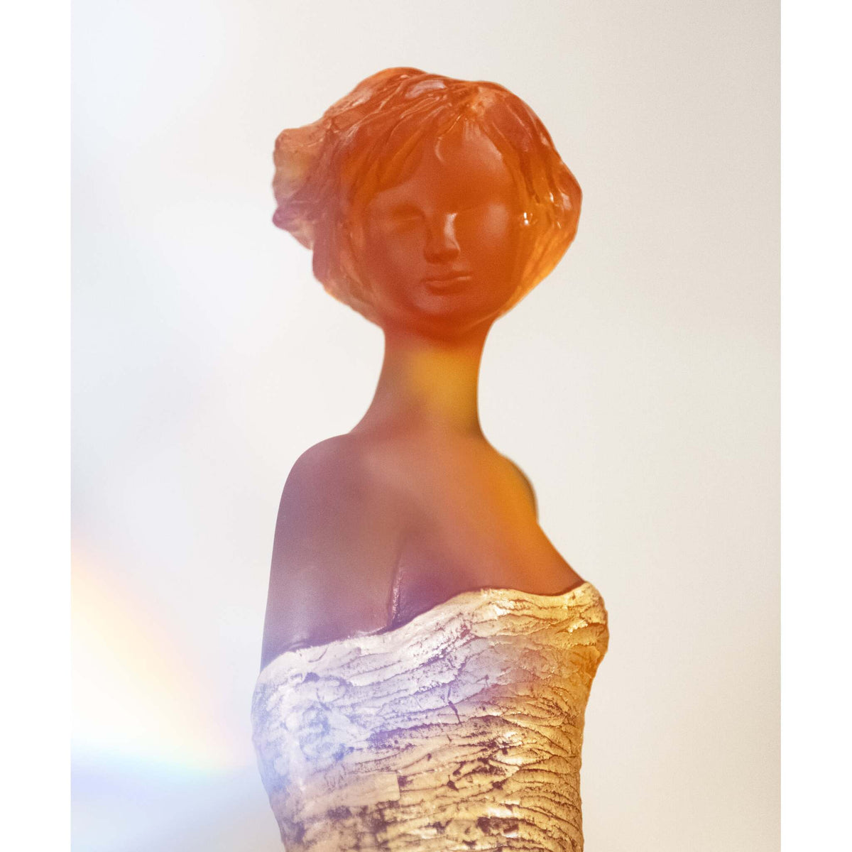 Daum Galatéa By Jean Philippe Richard Sculpture – Amber gold finish 75ex, alternate view
