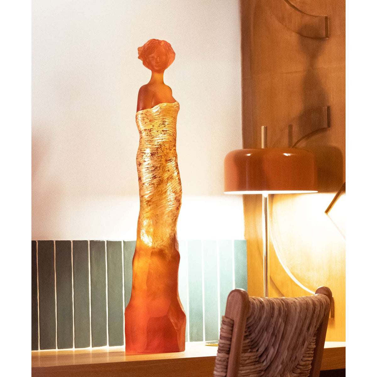 Daum Galatéa By Jean Philippe Richard Sculpture – Amber gold finish 75ex, alternate view