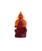 Daum Ganesha Dark Amber Sculpture