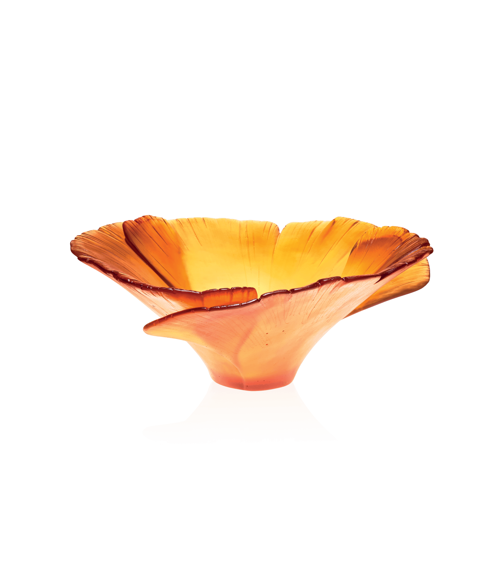 Daum Ginkgo Bowl — Amber